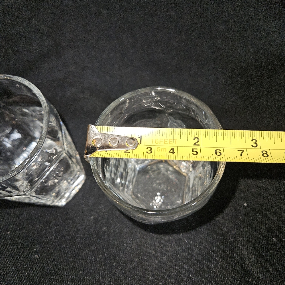 Set 2 Libbey Chivalry Clear Juice Textured Glasses Flat weighted base 6oz. - Picture 8 of 9